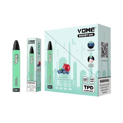 600 Puff E Liquid Electronic Cigarette 2% Nicotine Disposable Vape Pens