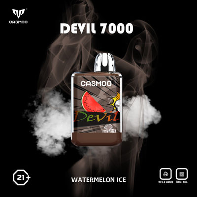 Rechargeable Flavoured e Cigarettes 7000 Puff Vape With Mesh Coil Casmoo Devil 7000 Disposable