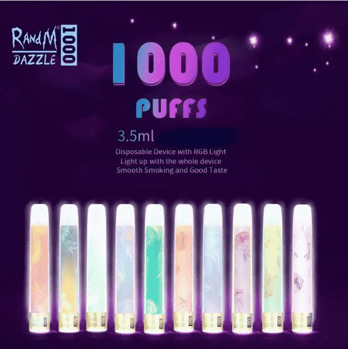 Vape E Cigarettes RandM Dazzle 1000 Puffs Disposable Vape 3.5ml