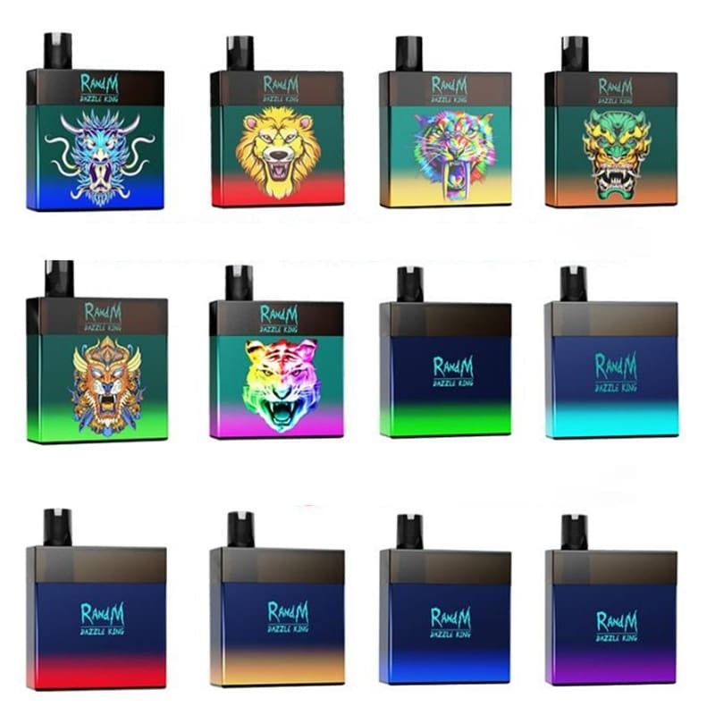 RandM Dazzle King Pre Filled Vape Pods , 3000 Puff Vape Rechargeable With Light
