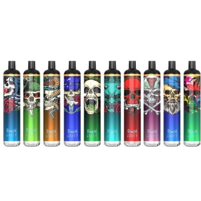 Disposable Flavored Vape Pods RandM Ghost 4000 Puffs With Shine Light