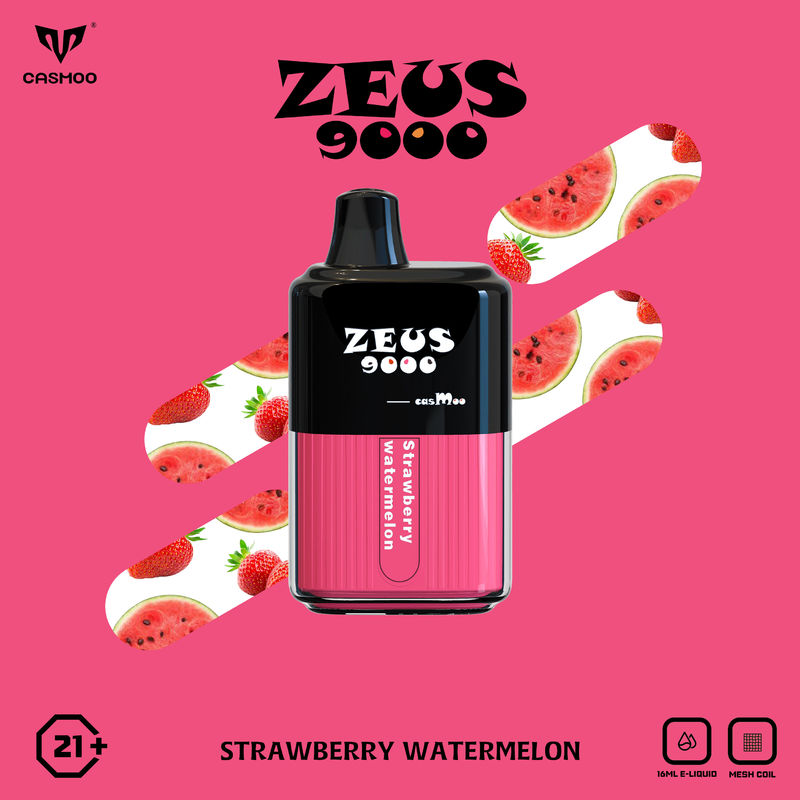 Electronic Disposable Vape Pens Casmoo Zues 9000 Puffs 18ml Mesh Coil 1.2ohm