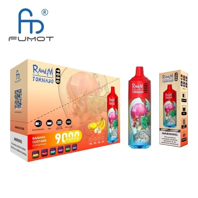 Grape Flavored 9000 Puff Vape Rechargeable With Type C Charge Port RandM Tornado 9000