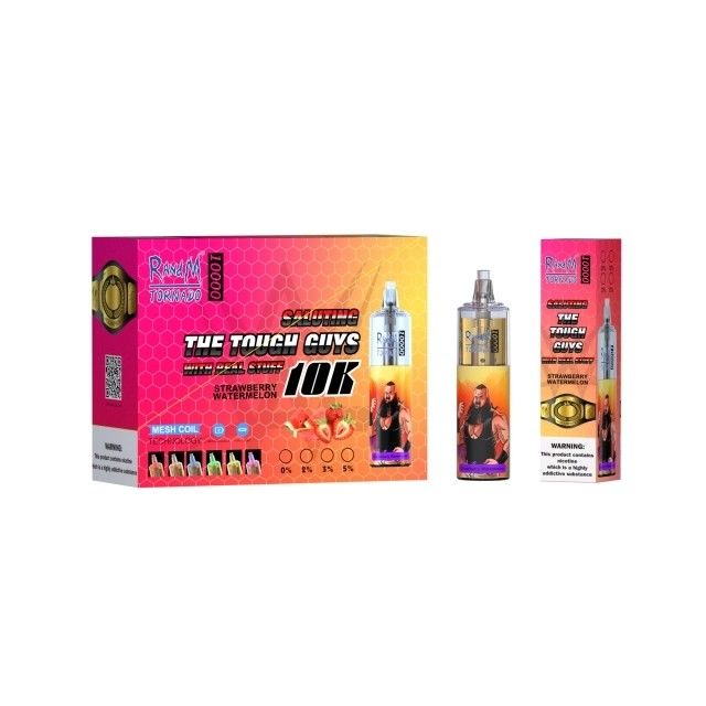 20Ml Nic Salt Disposable Vape Electronic Vaporizer Pen 10000 Puffs Rechargeable RandM Tornado 10000