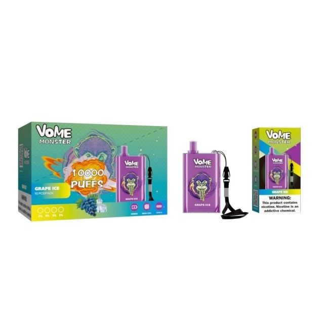 Small Lightweight Disposable Vape Pens 10000 Puffs 50mg Rechargeable with Airflow Control Vome Monster 10000