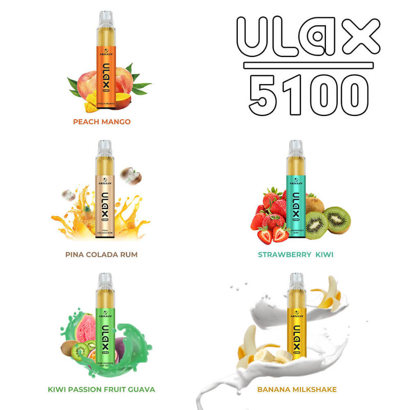 MOVKIN ULAX 5100 DISPOSABLE VAPE PEN 8ML Ceramic Coil 850mAh Battery Rechargeable
